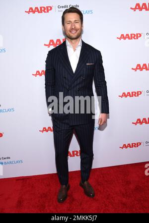 Beverly Hills, USA. 28th Jan, 2023. Glen Powell arriving to the AARP Movies for Grownups Awards at Beverly Wilshire Hotel on January 28, 2023 in Beverly Hills, CA. © Lisa OConnor/AFF-USA.com Credit: AFF/Alamy Live News Stock Photo