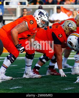 Green Bay, WI, USA. 22nd Sep, 2019. Denver Broncos offensive tackle Dalton  Risner #66 in the rain during the NFL Football game between the Denver  Broncos and the Green Bay Packers at