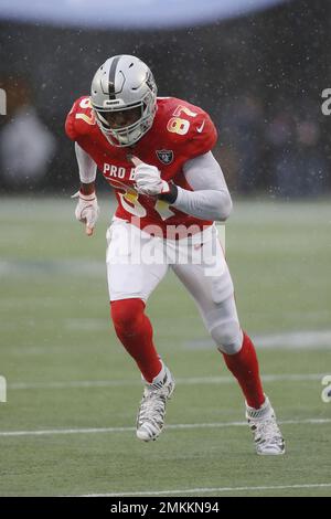 January 27, 2019: AFC tight end Jared Cook (87), of the Oakland