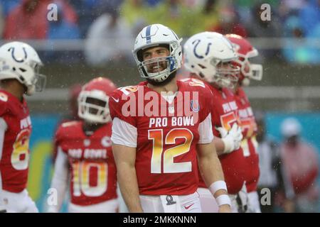 AFC Quarterback Patrick Mahomes #15 in action against the NFC during the NFL  Pro Bowl football game, Sunday, January 27, 2019, in Orlando, FL. (AP  Photo/Gregory Payan Stock Photo - Alamy