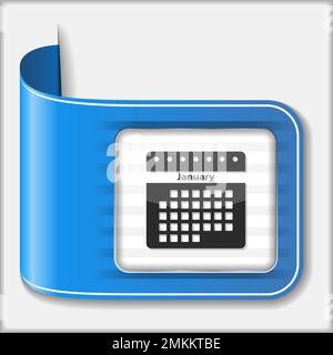 Abstract icon of a calendar, vector eps10 illustration Stock Vector