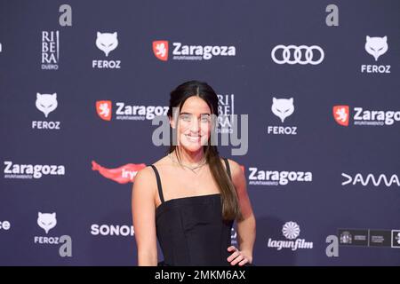 Macarena Garcia attends the Red Carpet La Mesias during the 71st San