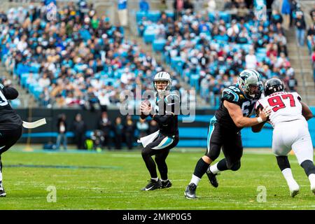 Carolina Panthers quarterback Taylor Heinicke (6) in action against the ...