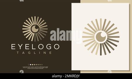 Eye ball logo design template. Vintage eye logo vector branding. Stock Vector