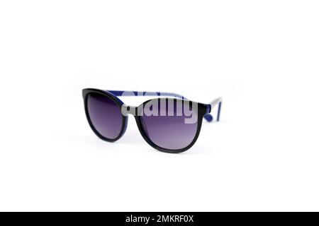 Purple sunglasses isolated on white background Stock Photo