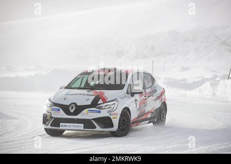 09A Nicolas FLON (FR), RX EVOLUTION FR, action 09B Stephan POLDERMAN (NL), RX EVOLUTION, action during the 2023 Clio Ice Trophy 2023 - GSeries G2 on the Circuit Andorra - Pas de la Casa, on January 28, 2023 in Encamp, Andorra - Picture Damien Doumergue / DPPI Stock Photo