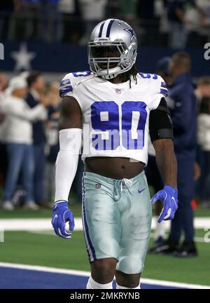 September 30, 2018: Dallas Cowboys defensive end Demarcus Lawrence #90  during an NFL football game between the Detroit Lions and the Dallas Cowboys  at AT&T Stadium in Arlington, TX Dallas defeated Detroit