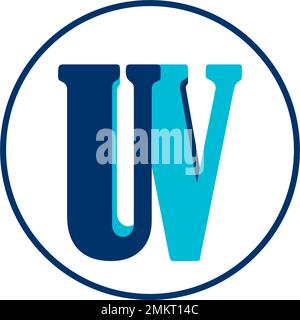 UV letter logo vector illustration abstract design. Stock Vector