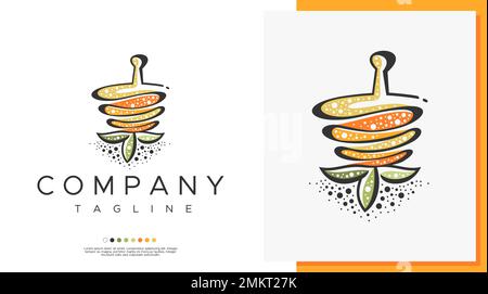 Cartoon pharmacy logo design concept. Pharmacy logo design template. Stock Vector