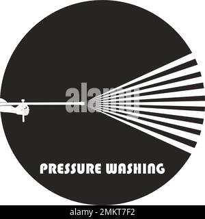 Pressure washing logo vector illustration design template background. Stock Vector