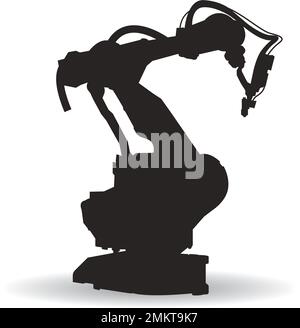 industrial robot logo,vector illustration design template. Stock Vector