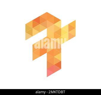 A vector illustration of numerical number seven or 7 in multiple colors vector Stock Vector