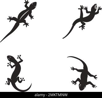 house lizard vector icon illustration simple design Stock Vector