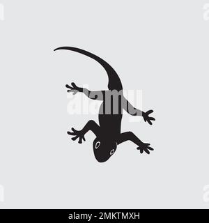 house lizard vector icon illustration simple design Stock Vector