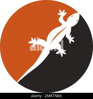 house lizard vector icon illustration simple design Stock Vector