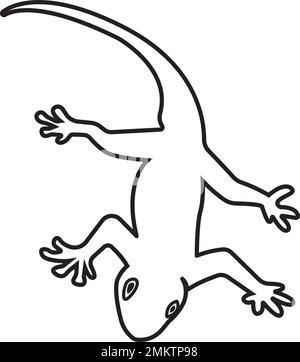 house lizard vector icon illustration simple design Stock Vector