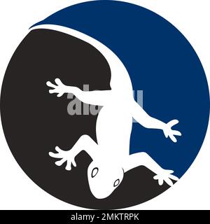 house lizard vector icon illustration simple design Stock Vector