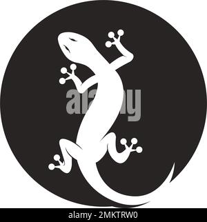 house lizard vector icon illustration simple design Stock Vector