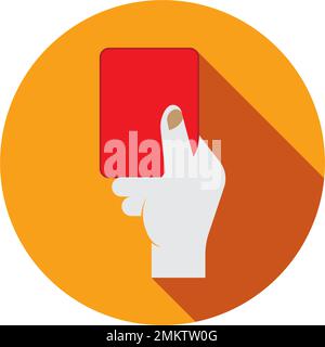 red card icon in sports.vector illustration symbol design. Stock Vector