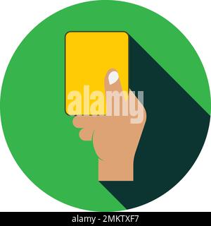 foul icon or yellow card icon in sports.vector illustration symbole design. Stock Vector