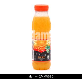 https://l450v.alamy.com/450v/2mkw09d/bucharest-romania-january-16-2020-bottle-of-cappy-pulpy-orange-fruit-juice-isolated-on-white-2mkw09d.jpg