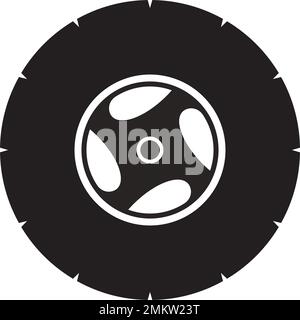 mobile tire vector icon illustration symbol design. Stock Vector