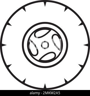 mobile tire vector icon illustration symbol design. Stock Vector
