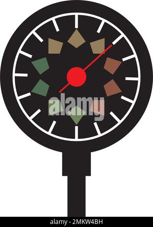 Manometer or pressure gauge icon in simple style isolated vector ...
