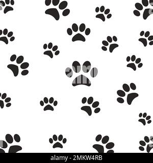 dog footprints logo background illustration abstract design. Stock Vector