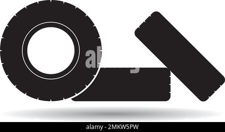 mobile tire vector icon illustration symbol design. Stock Vector