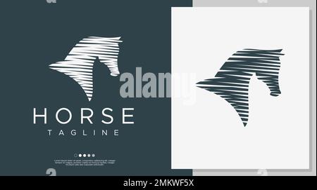 Vintage horse head logo design template. Horse head logo vector. Stock Vector