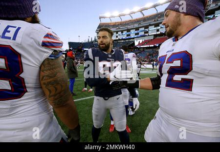 Buffalo Bills offensive tackle Ryan Van Demark (74) guards Chicago Bears  offensive tackle Josh Lugg (63) during an NFL football preseason game  against the Buffalo Bills, Saturday, Aug. 26, 2023, in Chicago. (