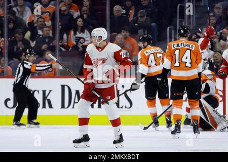 Detroit Red Wings center Dylan Larkin plays during the second period of an  NHL hockey game, Sunday, March 28, 2021, in Detroit. (AP Photo/Carlos  Osorio Stock Photo - Alamy