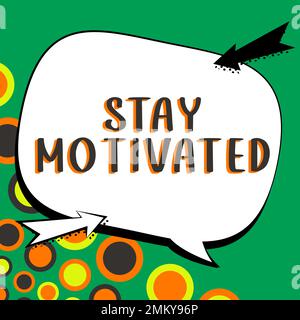 Text caption presenting Stay Motivated. Internet Concept Reward yourself every time you reach a goal with knowledge Stock Photo