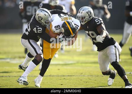 Pittsburgh Steelers safety Karl Joseph (38) is carted from the