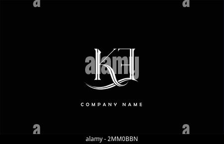 KE, EK Abstract Letters Logo Monogram Stock Vector