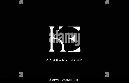 KE, EK Abstract Letters Logo Monogram Stock Vector