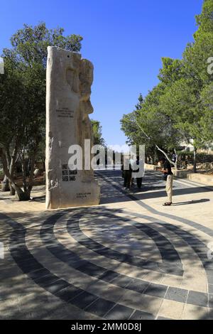 The Book of Love Among Nations Monument, Mount Nebo, Jordan, Middle East Stock Photo