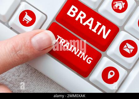 Handwriting text Brain Training. Conceptual photo mental activities to maintain or improve cognitive abilities Stock Photo