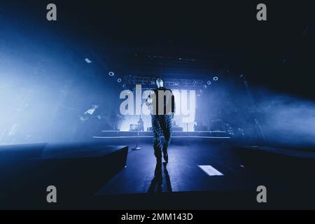 BARCELONA - JAN 28: The Kooks (band) perform in concert at Razzmatazz Club on January 28, 2023 in Barcelona, Spain. Stock Photo