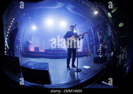 BARCELONA - JAN 28: The Kooks (band) perform in concert at Razzmatazz Club on January 28, 2023 in Barcelona, Spain. Stock Photo