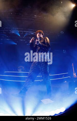 BARCELONA - JAN 28: The Kooks (band) perform in concert at Razzmatazz Club on January 28, 2023 in Barcelona, Spain. Stock Photo