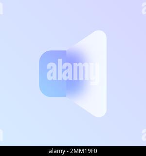 speaker glass morphism trendy style icon Stock Vector
