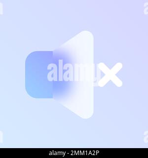 speaker glass morphism trendy style icon Stock Vector