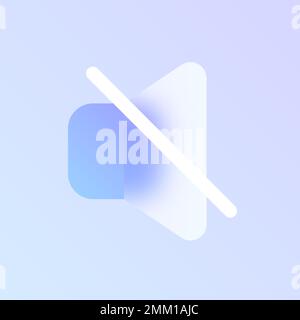 speaker glass morphism trendy style icon Stock Vector