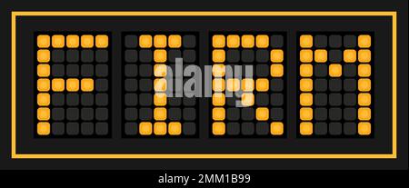 Orange color led banner in word on black background Stock Vector