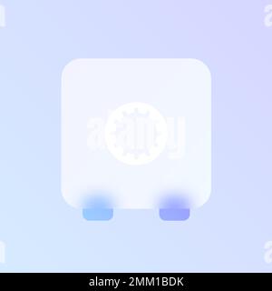 safe glass morphism trendy style icon Stock Vector