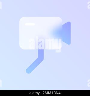cctv security camera glass morphism trendy style icon Stock Vector