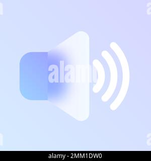 speaker glass morphism trendy style icon Stock Vector