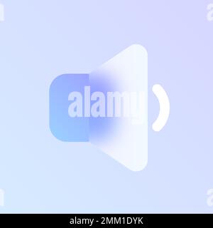 speaker glass morphism trendy style icon Stock Vector